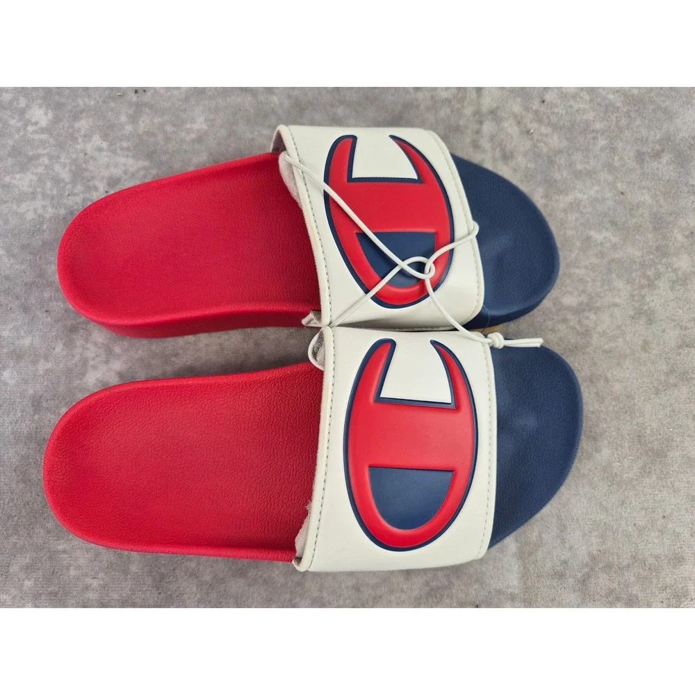 Champion Kids IPO Split Slides Red White Blue Youth Size 4 CP101335Y